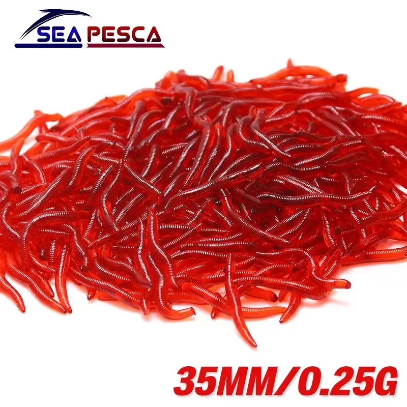 SEAPESCA 10 шт./лот искусственная рыболовная приманка в виде дождевых червей 35 мм