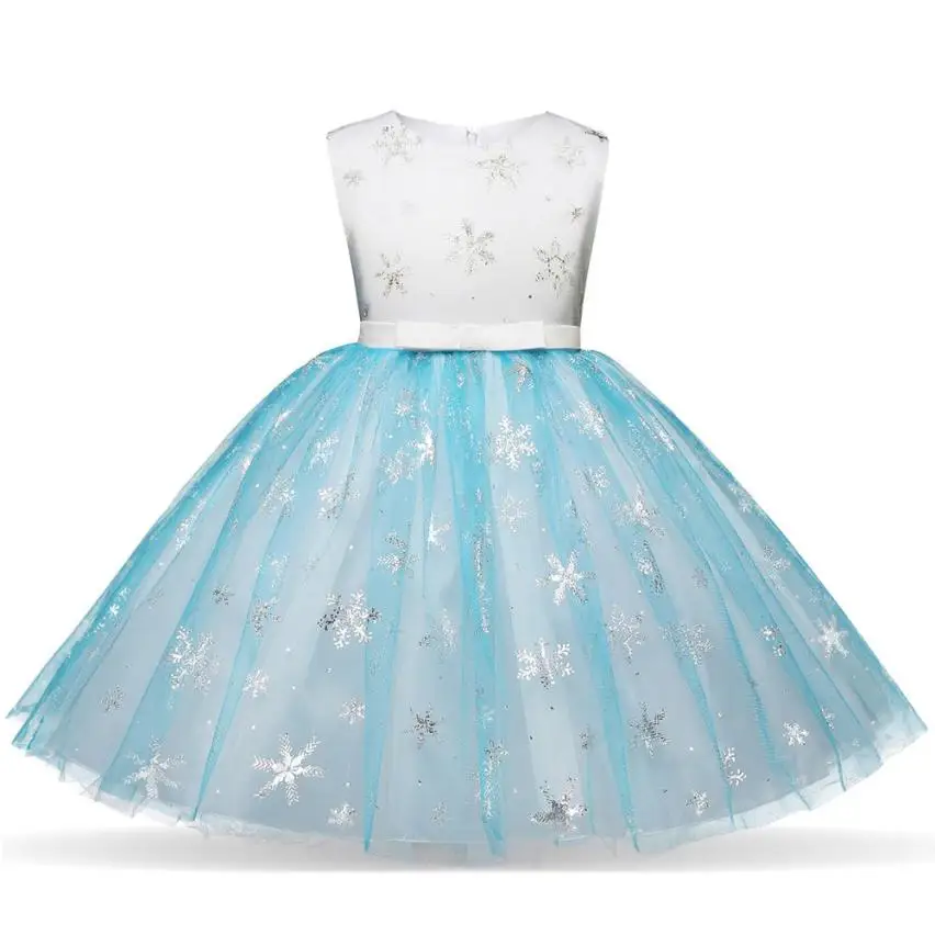 

ARLONEET Baby Kids Girls Sleeveless One Piece Dress Christmas Snowflake Print Princess Bling Tutu Dress Clothes AUG21