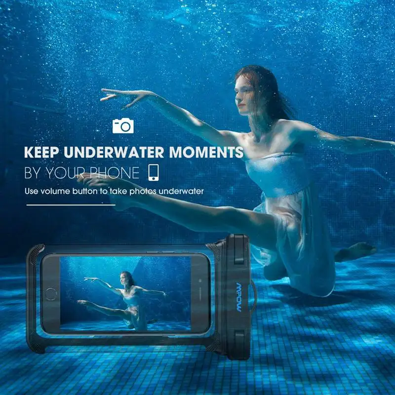 Mpow IPX8 Waterproof Case Phone Pouch Swimming Bags Underwater Pouch Phone Case For iphone X XS 8 7 7p 6 6p 6s 3.5 inch-6 inch   (6)