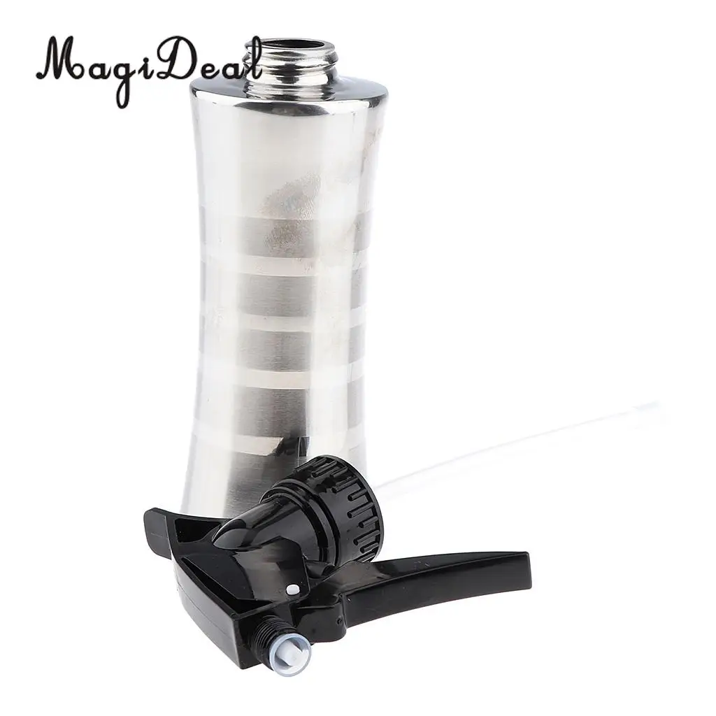Kesoto 300ml Stainless Steel Empty Fine Mist Trigger Spray Bottle for Hair Salon Hairdressing