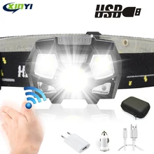 6000лм супер яркий светодиодный налобный фонарь встроенный Индуктивный датчик USB Перезаряжаемый 6 режимов освещения светодиодный налобный фонарь для бега, рыбалки