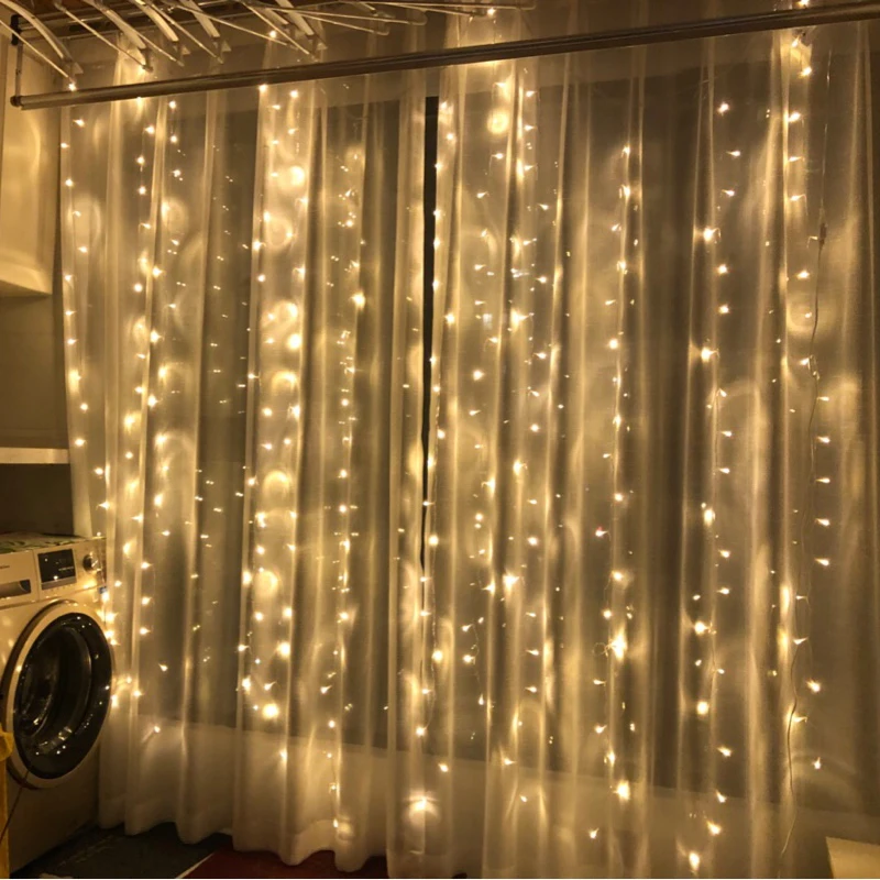 

3M*3M LED Curtain Icicle String Fairy Light 304 LEDs 8 Modes Curtain String Light Wedding Party Christmas Holiday Garden Decor