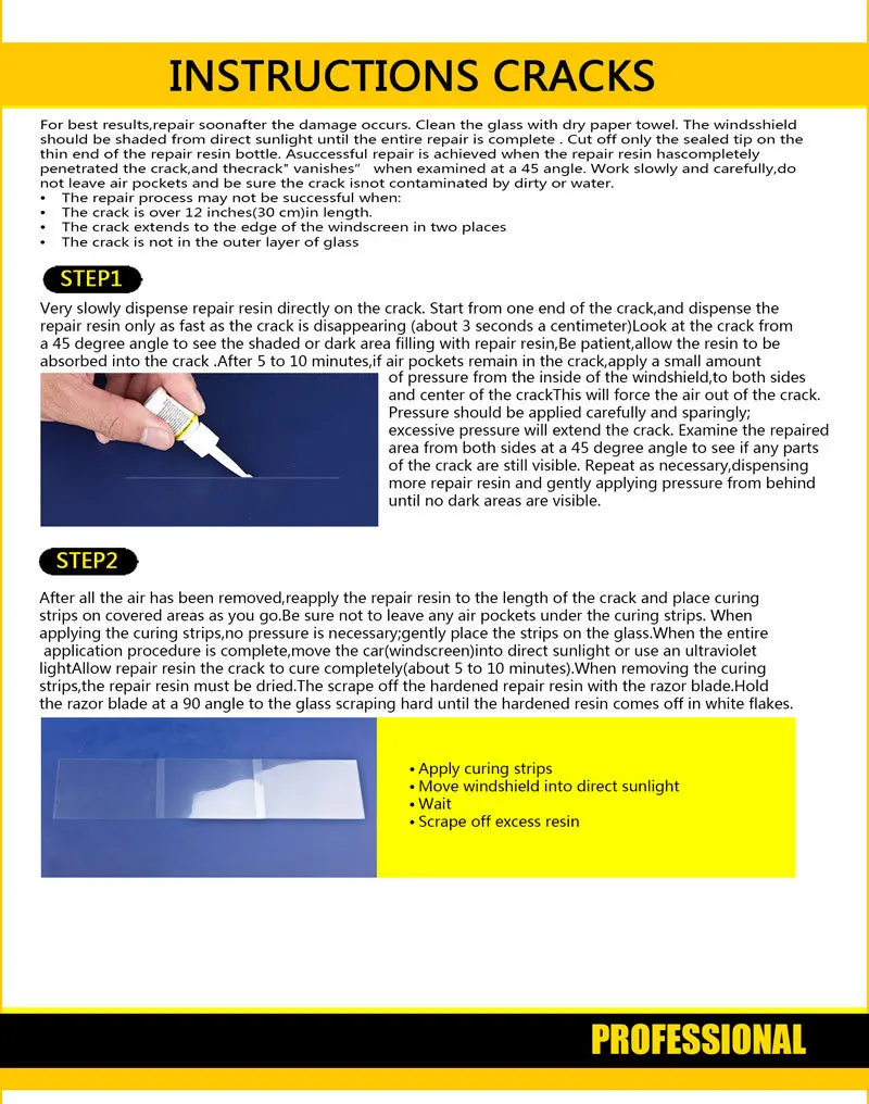 DIY Car Tools Car Glass Repair Tool Auto Glass Windshield Windscreen Instrument Repair Kits DIY Glass Repair Tool Sets