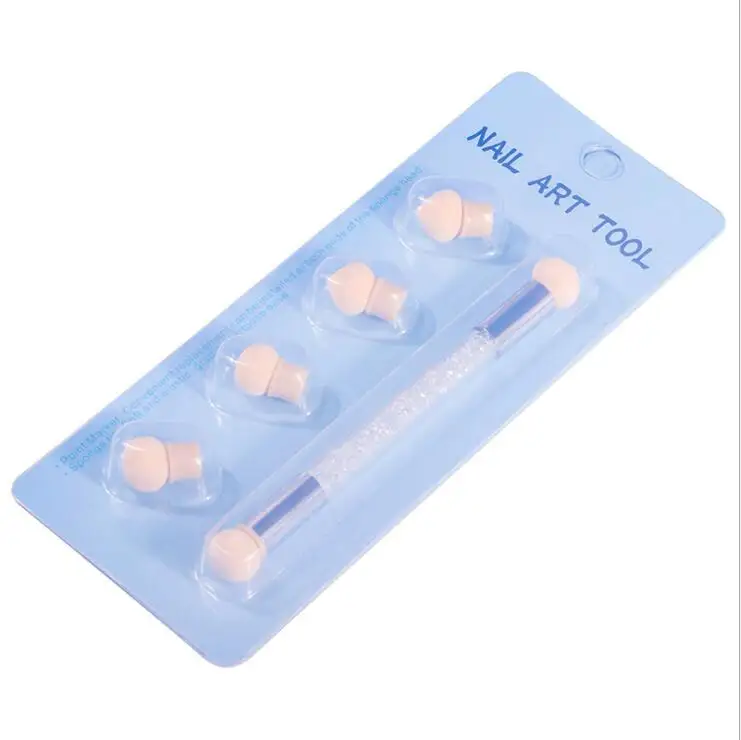 

Manicure Tool Gradient Pen Smudge Pen Pointer Marker Phototherapy Spot Color Glue Sponge Double Head Washable Replaceable Set