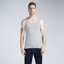 Жилет из обработанной вискозы летняя Ropa Hombre однотонная мужская одежда с круглым вырезом майка мужская 1325