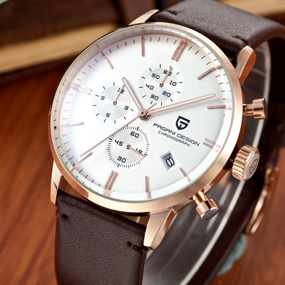

2019 PAGANI DESIGN Luxury Brand Sport Watches Men Waterproof Leather Quartz Watch Clock Relogio Masculino Zegarek Damski Saat
