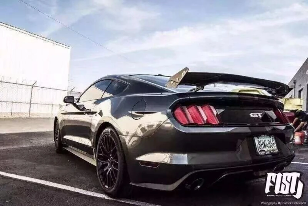 

MONTFORD Car Styling For Ford Mustang 2015 2016 2017 2018 APR Style High Quality Carbon Fiber Modified Rear Spoiler Tail Wing