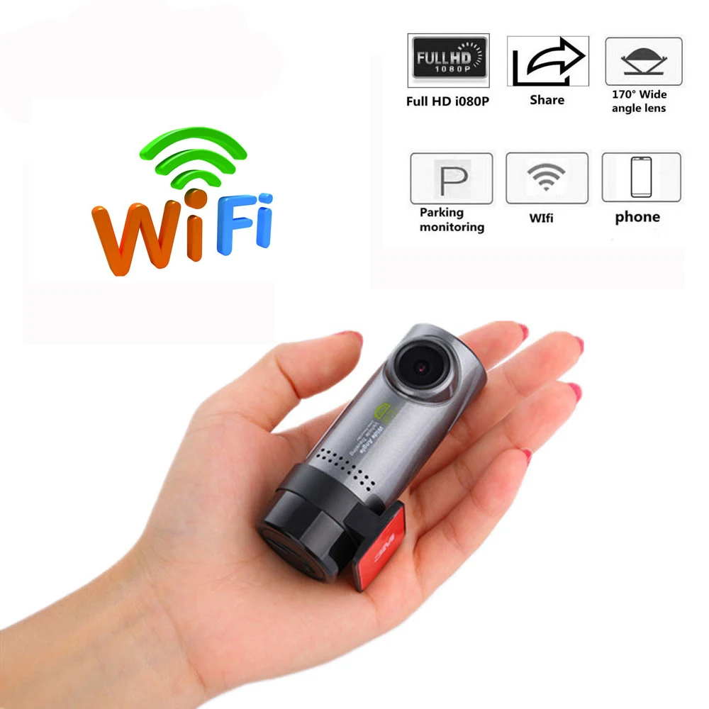 Podofo Smart WiFi DVR Cam 130 Degree Wireless Car Dash Cam 1080P Full HD Night Version G-Sensor Driving Recorder Sony Camera (11)