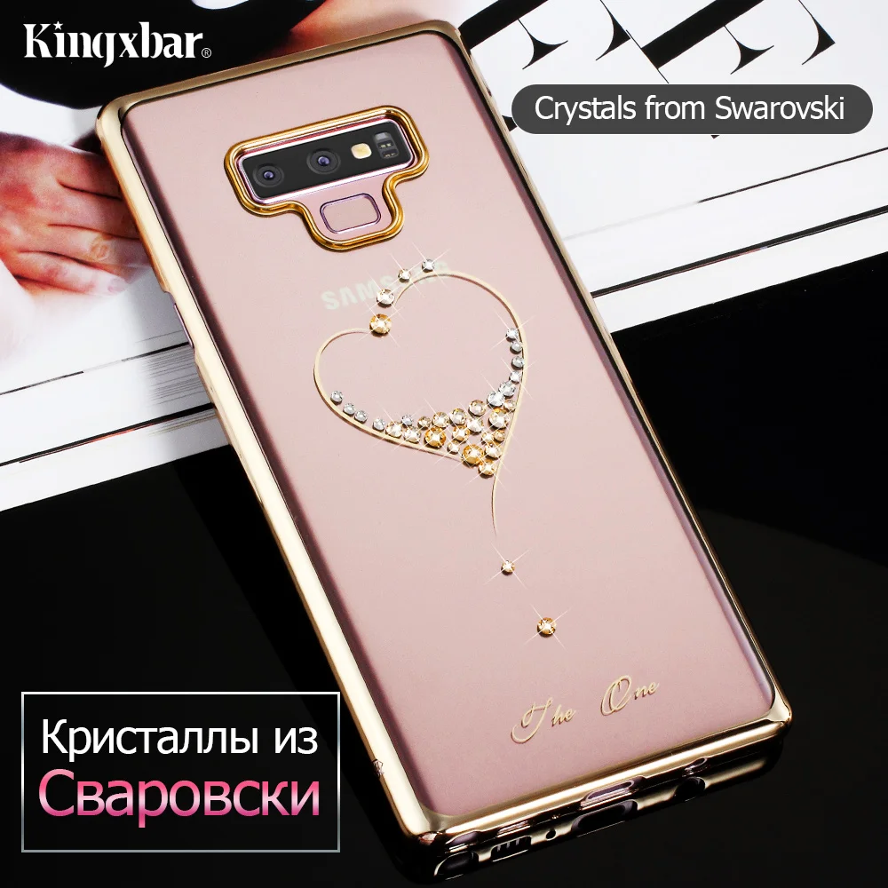 KINGXBAR Luxury Glitter Case for Samsung Galaxy Note 9 Thin Transparent Funda for Samsung Galaxy Note 9 Cover Diamond Cryatals   (1)