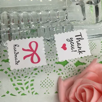 

1200PCS 3*2.4cm kraft paper Original packaging sealing label DIY Multifunction Seal gift Sticker label