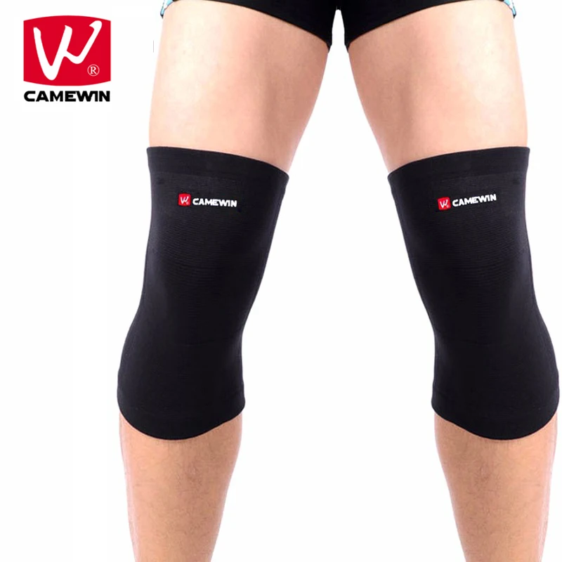 CAMEWIN 1 пара черные наколенники для мужчин и женщин высокая эластичность колена протектор для верховой езды Баскетбол Футбол