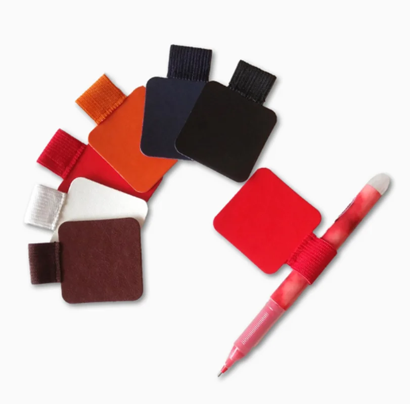 

3pcs Self-adhesive Leather Pen Clip Pencil Elastic Loop for Notebooks Journals Clipboards Pen Holder