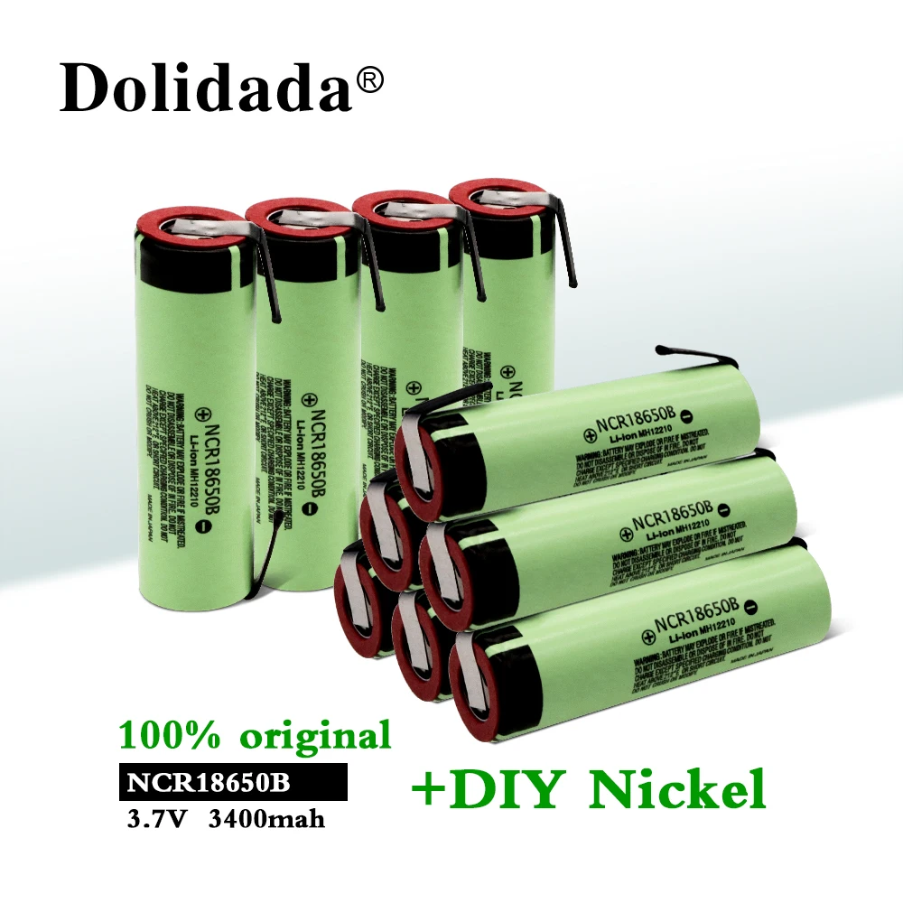 4 шт 18650 3400 mah 3,7 v Аккумулятор для panasonic NCR18650B 3400 mah 3,7 V 18650+ DIY Никель