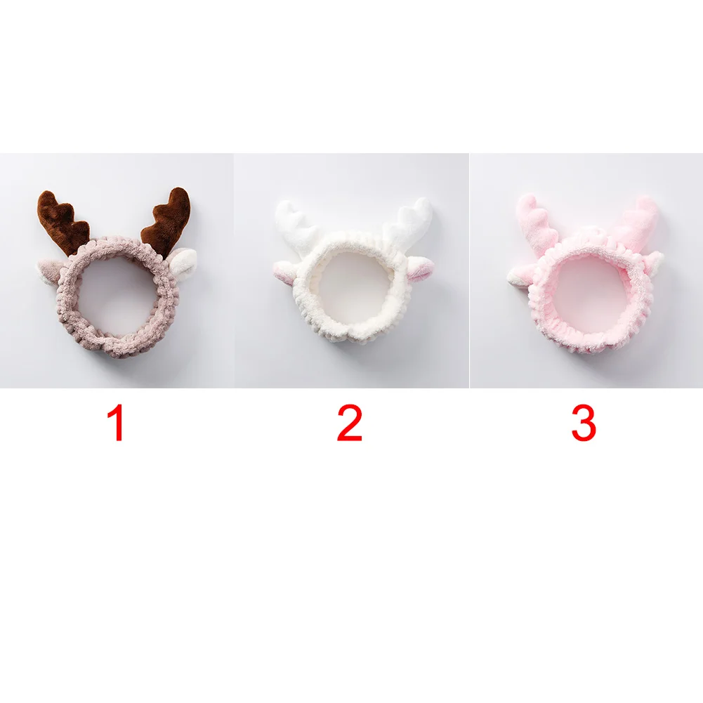 Wash Face Cute Hair Clasp Elk Antler Elastic Mask Tool Casual Make Up Bath Lovely Headwrap For Shower Makeup Headband