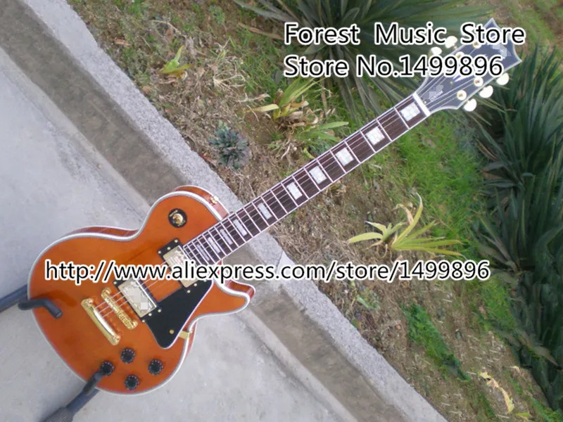 

High Quality China Suneye LP Custom Electric Guitars Nature Wood Guitarra Body & Kits Left Handed Available