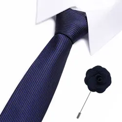 Формальные Бизнес жаккардовая галстук из полиэфира для Для мужчин тканые Галстук Пейсли голубой цвет 7,5 см галстук шее носить галстук и
