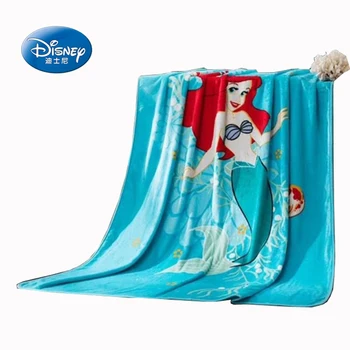 

Disney Cartoon Blue the Little Mermaid Ariel Print Blanket 150x200cm Thick Throw Home Decor Warm Flatsheet Christmas Gift