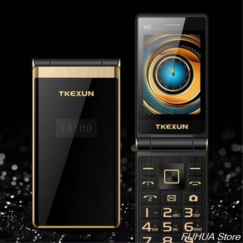 Оригинальный TKEXUN M2 откидной металлический корпус телефона двойной экран большой