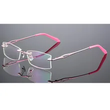 Модные женские туфли памяти Титан розовый чтение очки без оправы+ 50+ 75+ 100+ 125+ 150+ 175+ 200+ 250+ 3+ 350+ 375+ 400+ 425+ 450