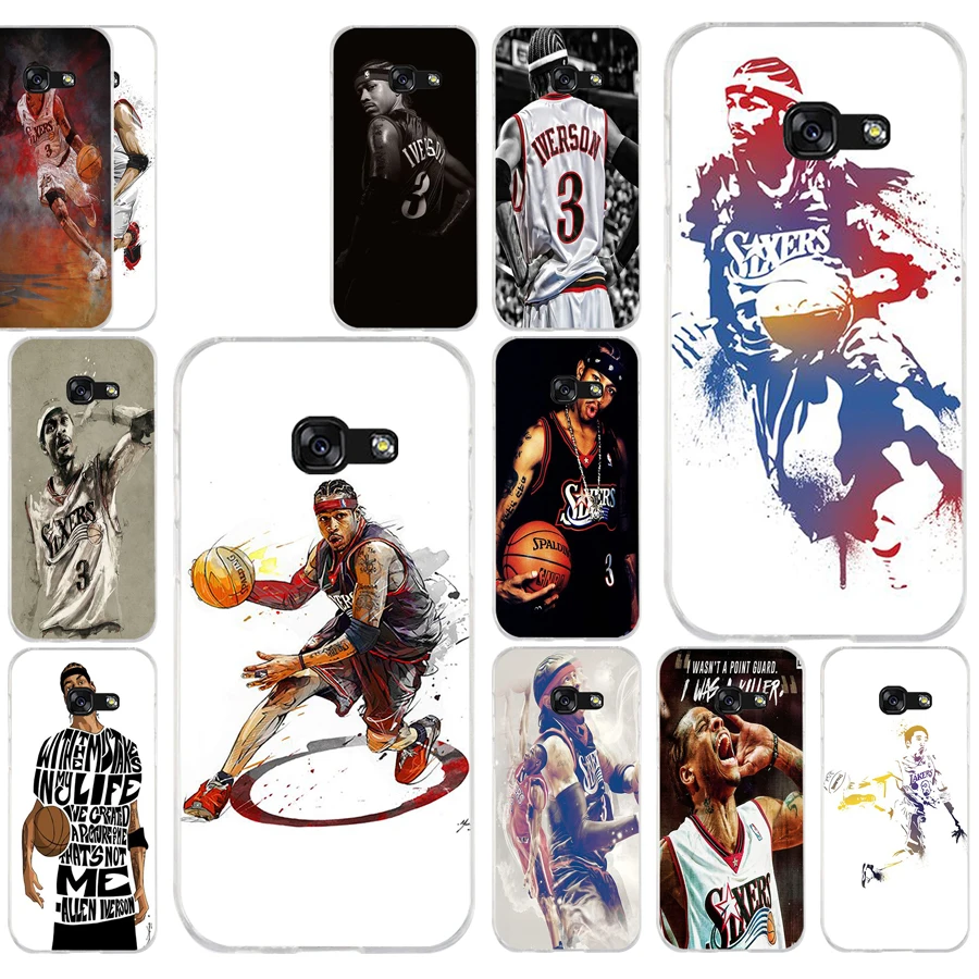 246AQ Allen Iverson Soft Silicone Tpu Cover phone Case for Samsung galaxy a3 a5 2016  2017 a6 A8 2018