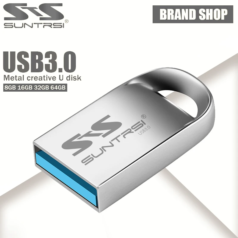 Suntrsi USB Flash Drive 128GB Metal Mini External USB 3.0 Pen drive 64GB 32GB high speed Pendrive 16GB USB Stick Flash Drive