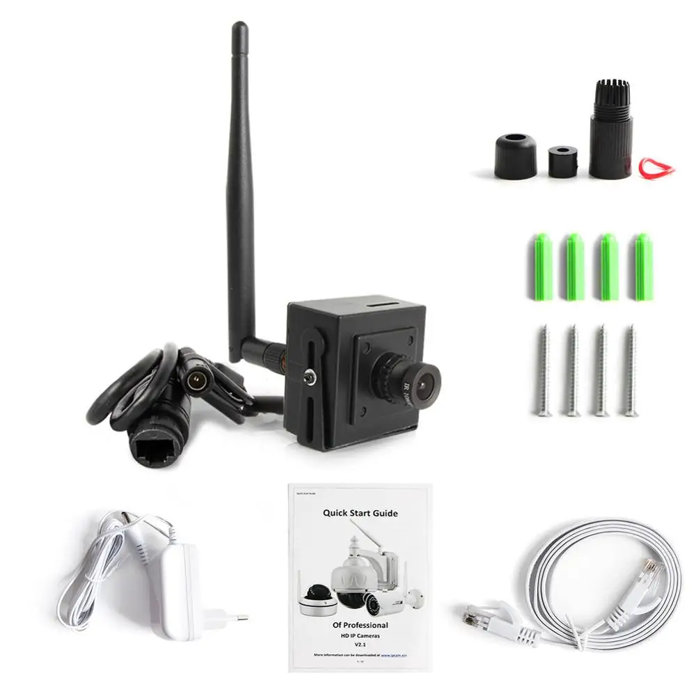 Мини HD 2MP Беспроводная IP камера Wifi 1080P CCTV сеть Wi Fi IMX 307 микрофон аудио SD карта Android