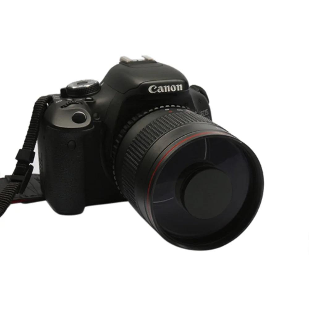 500mm F/8.0 Telephoto Mirror Lens with T2 Adapter Ring for Cannon Camera 550D 650D 70D 60D 7D 7D2 760D 77D 80D DSLR Camera