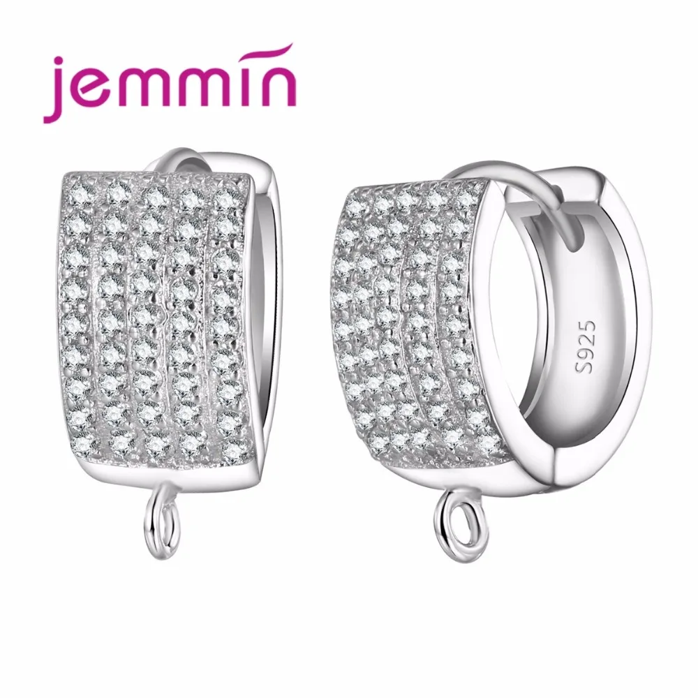 Brand New Ear Piercing Hoop Earrings for Women DIY Jewelry Findings White CZ Wedding | Украшения и аксессуары