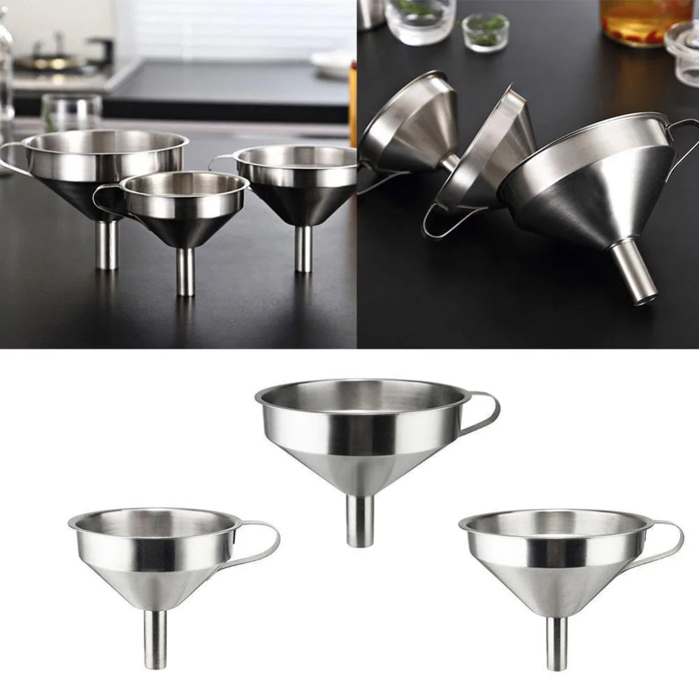 Stainless Steel Wide Mouth Funnel Canning Hopper Filter Food Pickles