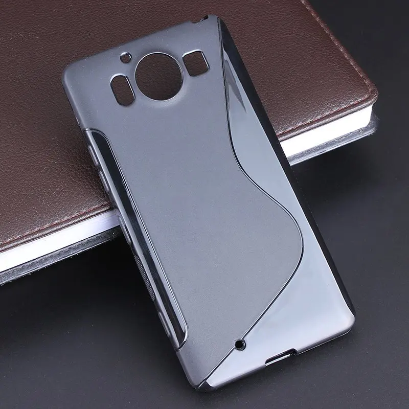

S line Anti Skidding Gel TPU Slim Soft Case Back Cover For Microsoft Nokia Lumia 950 Mobile Phone silicone Bag