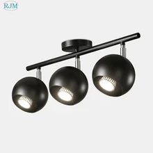 Современный Ретро Простой трек свет личности магазин одежды светодиодный потолочный светильник свет бар выставочный зал-гостиная освещение