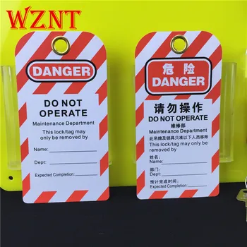 

Durable PVC Safety Lockout padlock tag tuff tags do not operate tag Content can be customized