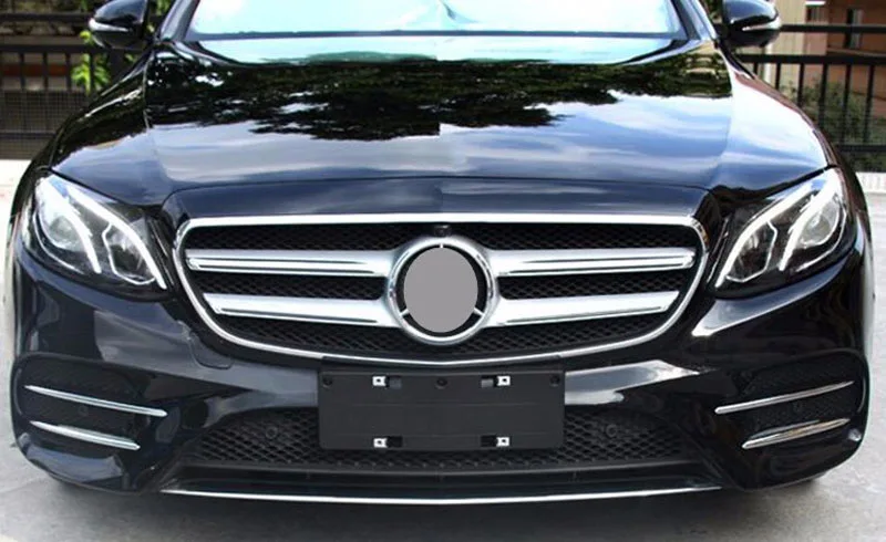 4 шт. хромированные передние противотуманные фары ABS для Mercedes Benz E Class W213 E200 E300 2016 2017
