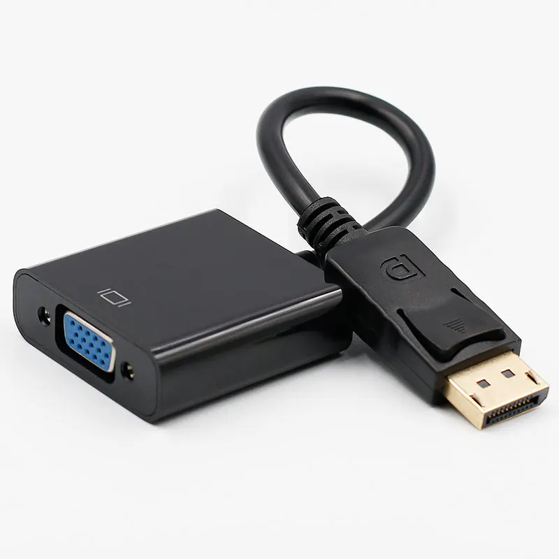 موانئ دبي لمحول VGA DisplayPort إلى محول VGA موانئ دبي كابلات محول الذكور إلى الإناث 1080 P ل HDTV مراقب ماك بوك العارض PC