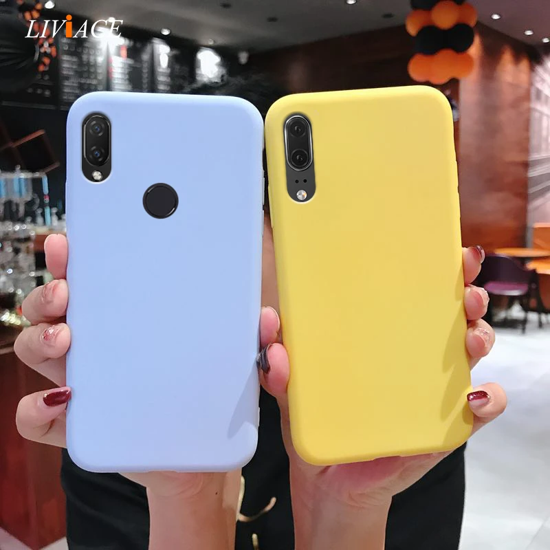 Huawei P Lite P Lite P Pro P30 女の子用のキャンディーカラーのシリコンケース 電話用緩衝材 Aliexpress