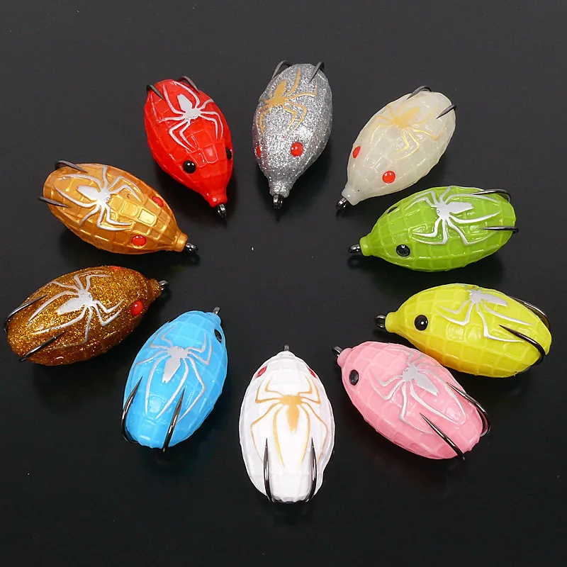 

Fishing Spider Egg Frogs Lure 14g 55mm Long Cast Artificial Lure Soft Bait Catch Black Snakehead Fish 1 Piece Sale