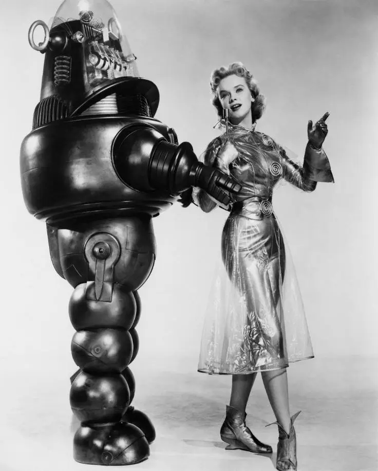 

Vintage Forbidden Planet Robot with Beauty Sci-FI Science Fiction Classic Canvas Poster DIY Wall Sticker Home Bar Decor Gift