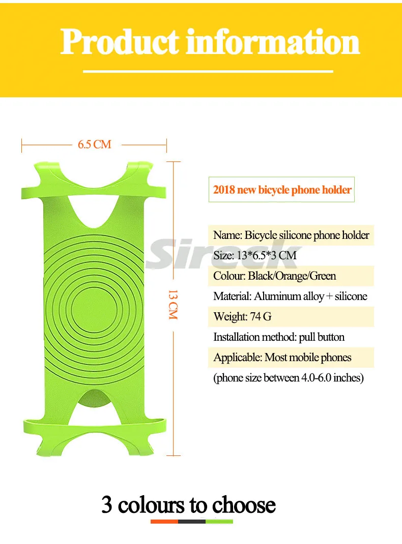 Top Sireck Bike Phone Holder  3.5"-7" Adjustable Smart Mobile Cell Phone Holder Cycling Front Handlebar Bag Bike Phone Stand Case 10