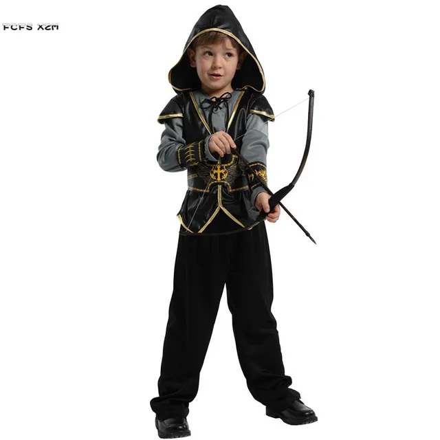 Kids Children Halloween Hunter Archer Costumes for Boys Warrior