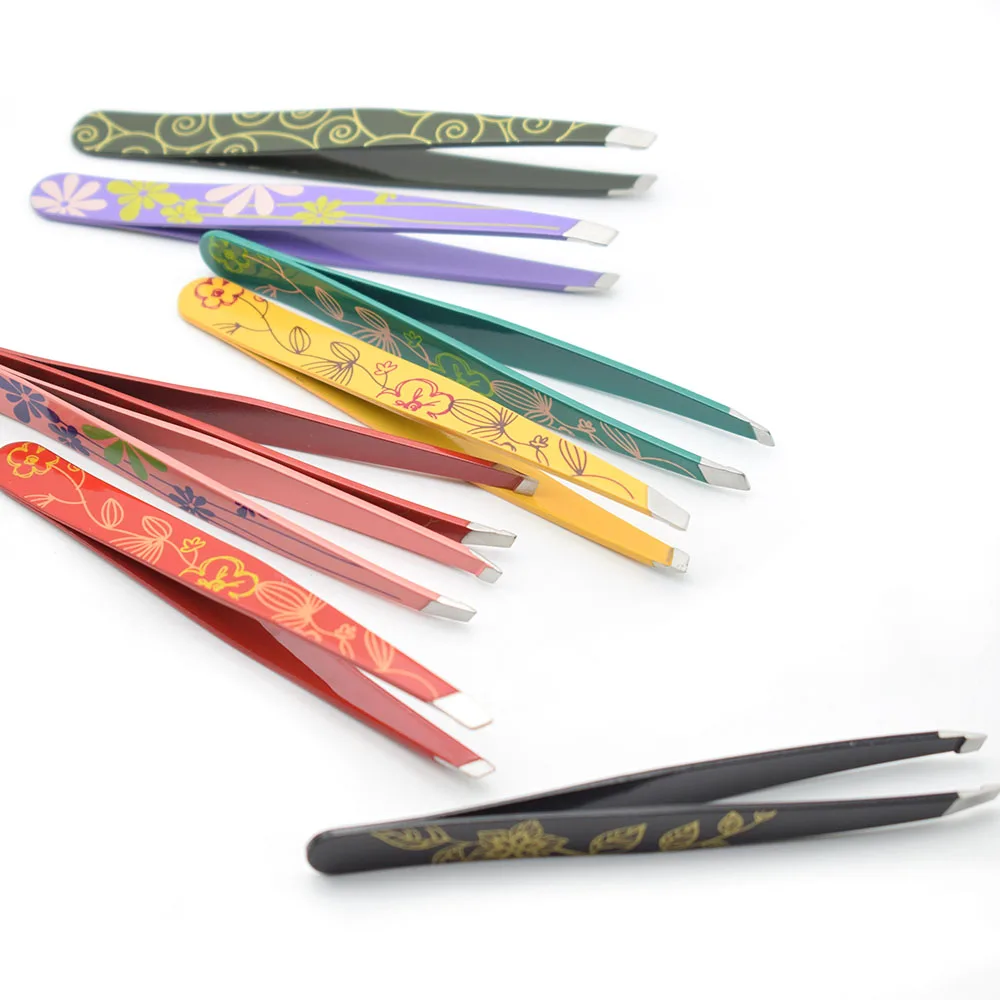 Professional Eyebrow tweezers Hair Beauty Slanted Stainless Steel