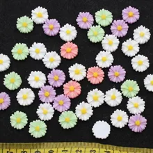 250 шт decoden мини ромашка mumflower пластиковые цветочные кабошоны cab-12 мм смешанные цвета