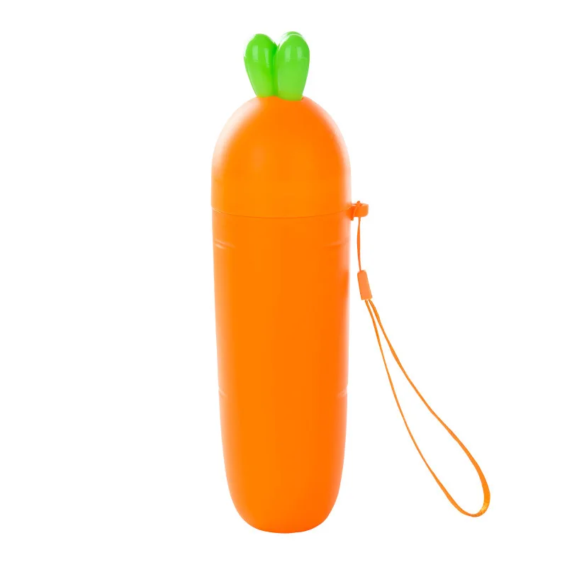 Портативный Зубная щётка Кепки случае Симпатичные Морковь Форма бытовой Зубная щётка зубная паста Организатор Открытый Путешествия хранения чашки - Цвет: Оранжевый