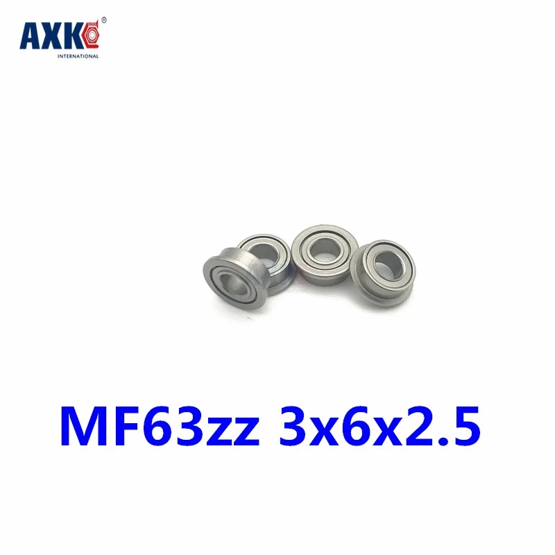 MF105-2RS Metal Flanged Rubber Sealed Ball Bearing Bearings 5x10x4 mm 10 Pcs