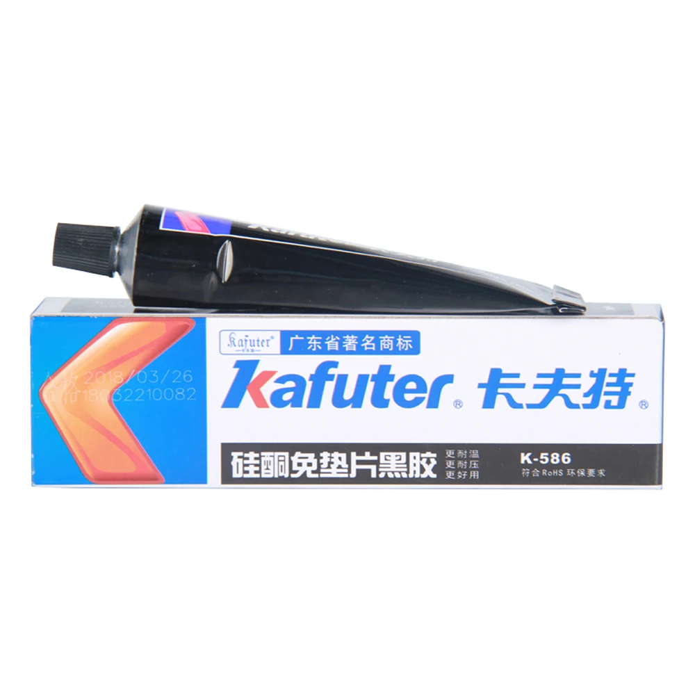 Kafuter Высокое качество 50 мл K-586 черный водонепроницаемый стойкий к маслонепроницаемый высокотемпературный герметик прокладка ремонт клей