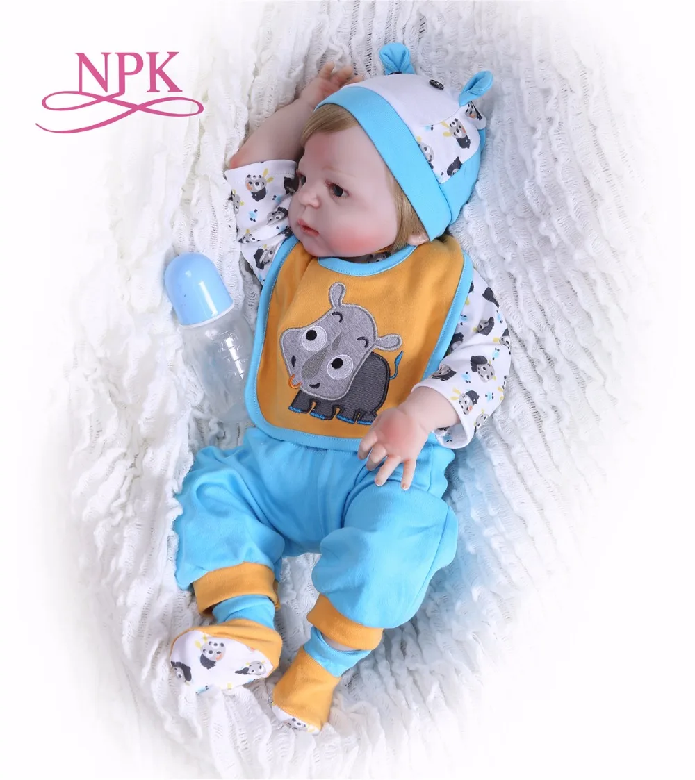 57 см NPK Boneca Reborn blue little rhino винил Baby Doll игрушки реалистичные дети день рождения