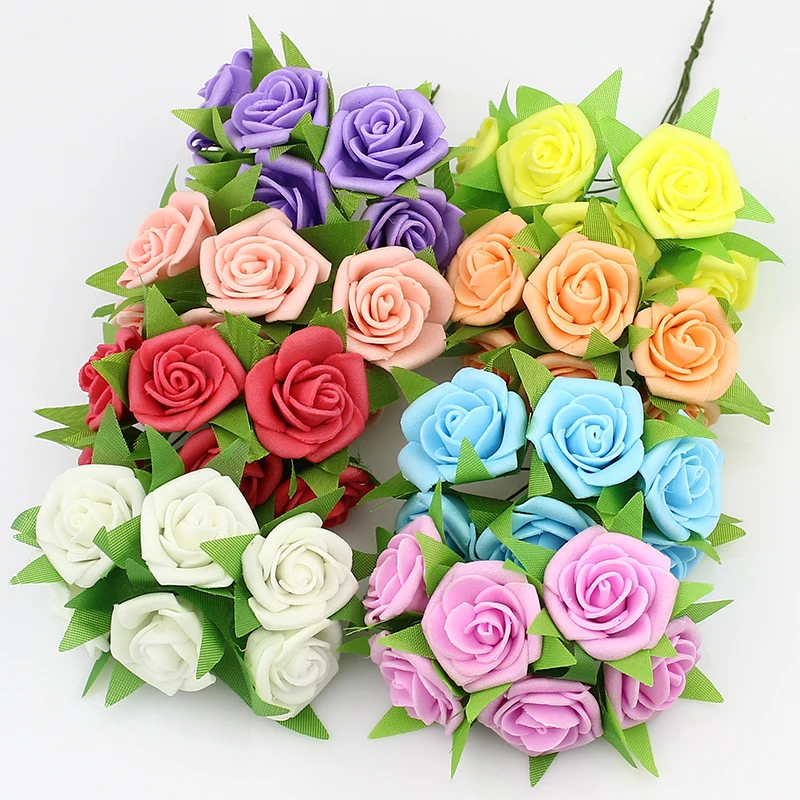 3cm PE rose foam mini flower Bouquet, Artificial rose flowers for