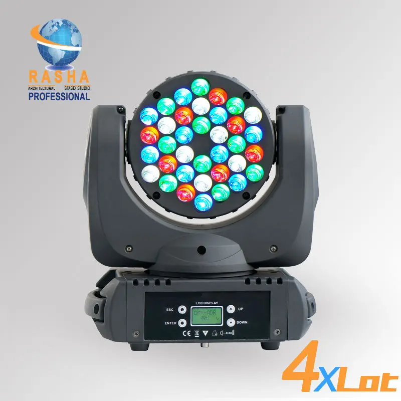 

4X/LOT Factory Price Stage Lighting 36*3W 4IN1 RGBW Cree LED Moving Head Beam Moving Head Light,Beam Light Disco Light