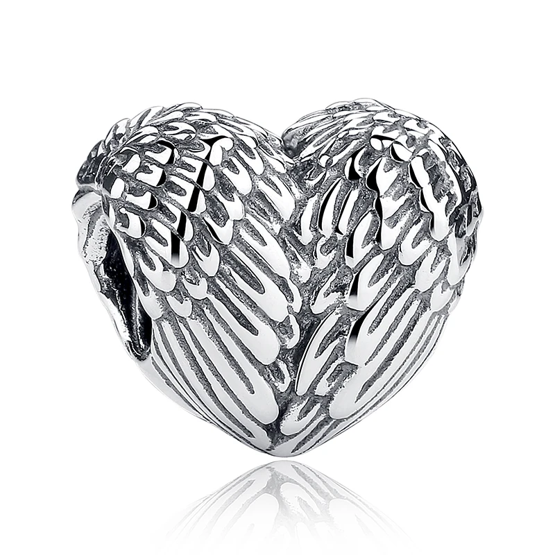 925 Sterling Silver Sculptural Angelic Feathers Wings Charm Fit Bracelets &amp bangles Jewelry Making | Украшения и аксессуары