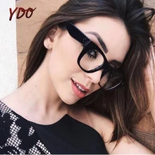 YDO, модные очки, оправа для женщин,, Ретро стиль, прозрачные линзы, квадратные очки, синий светильник, очки, близорукость, оптические очки, большие оправы