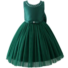 Высококлассное Новое Детское рождественское платье для девочек, детская официальная одежда, платье принцессы для маленьких девочек, платье на день рождения для детей 2-8 лет